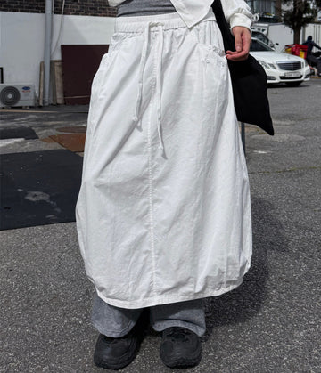 POCKET COTTON PUMPKIN SKIRT